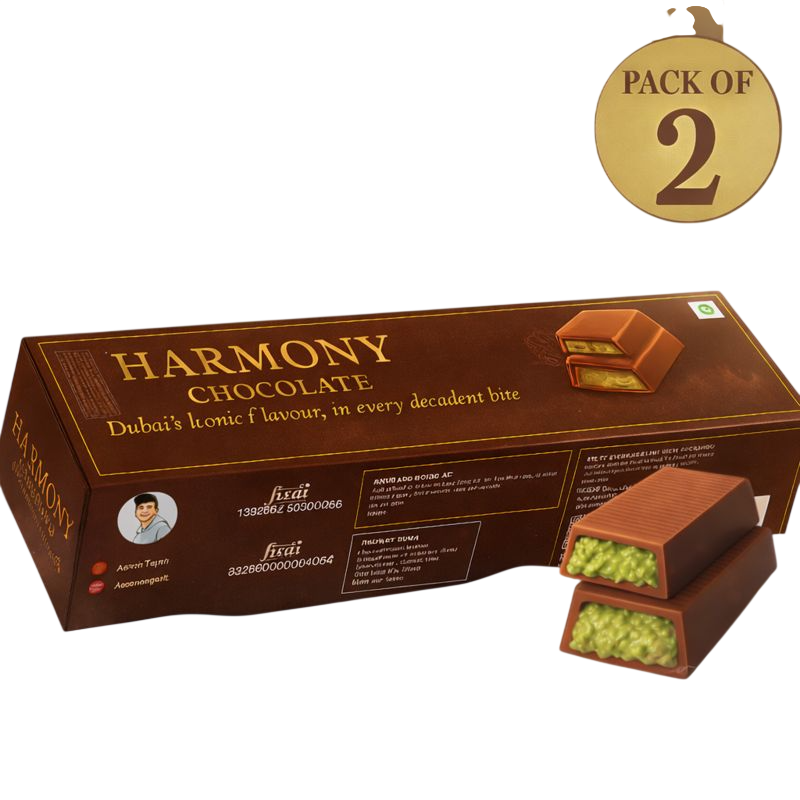 Harmony Kunafa Bar - 2 Bars Inside
 – Harmony Chocolates by Aayush Sapra